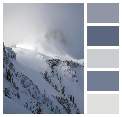 Winter Snowy Mountain Mt Baker Image
